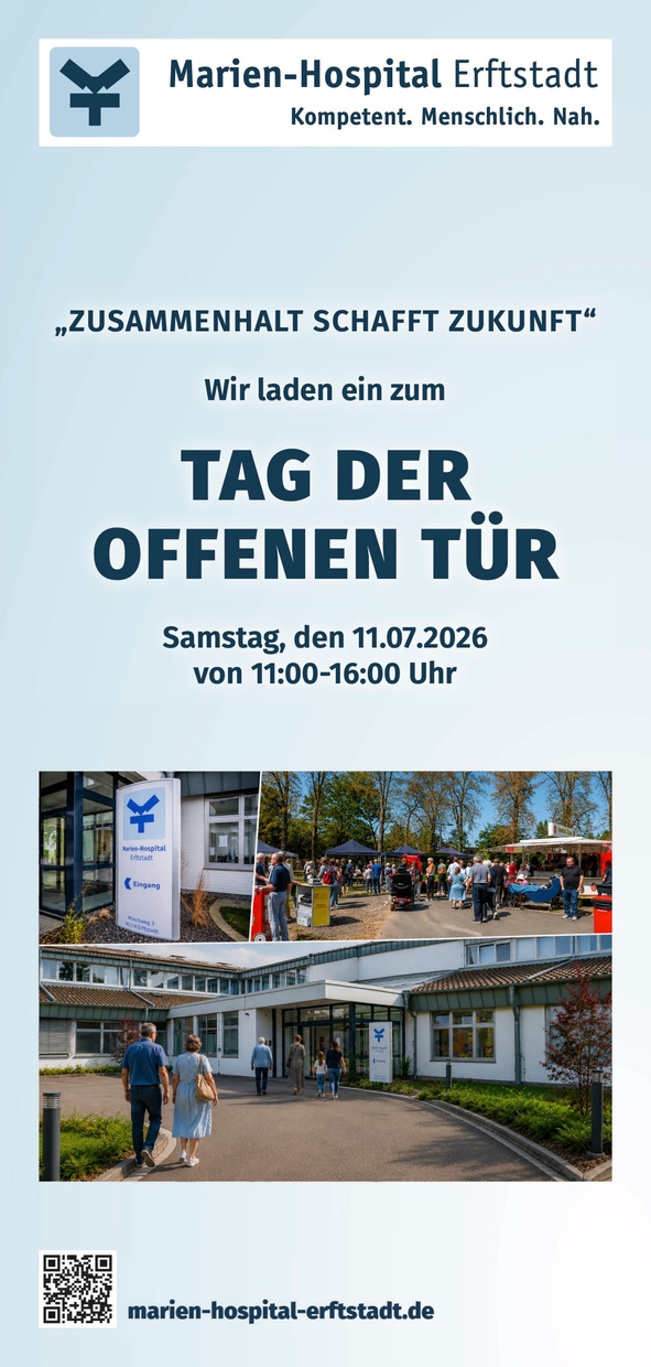 Flyer Tag der offenen Tür 2026 im Marien Hospital Erftstadt Frauenthal